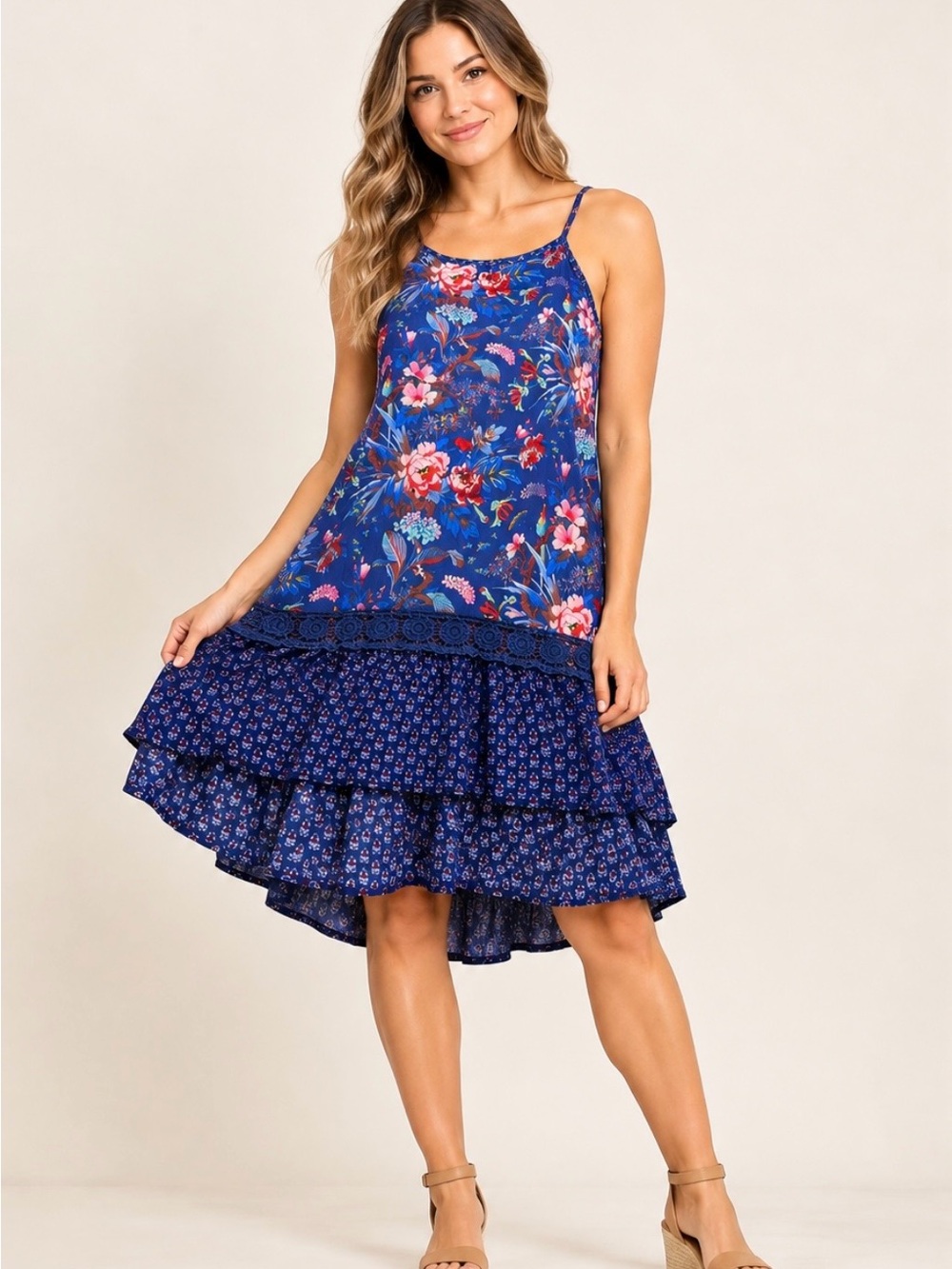 Xhilaration Floral Boho Tiered Sundress